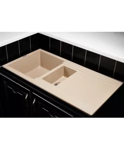Кухонная мойка MODENA 1,5B2D SAND - минифото 2