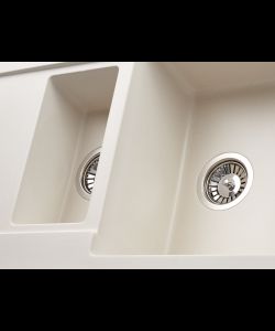 Кухонная мойка MODENA 1,5B2D WHITE ALABASTER- фото 3
