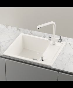 Кухонная мойка Kuppersberg  SYMPAGI 50 1B1D WHITE- фото 2