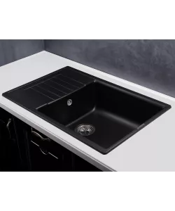 Кухонная мойка ROYS 1B1D BLACK - минифото 2