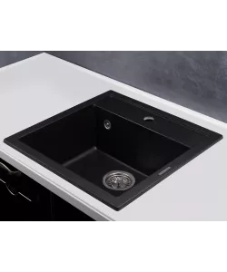 Кухонная мойка MODENA 1B BLACK - минифото 2