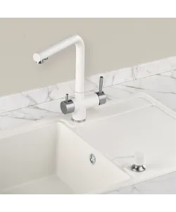 Кухонная мойка Kuppersberg MEGALO 50 1B1D WHITE - минифото 3