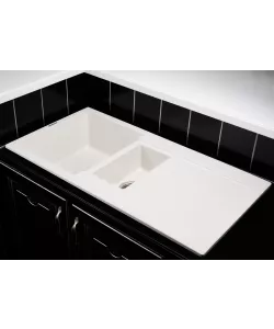 Кухонная мойка MODENA 1,5B2D WHITE - минифото 2