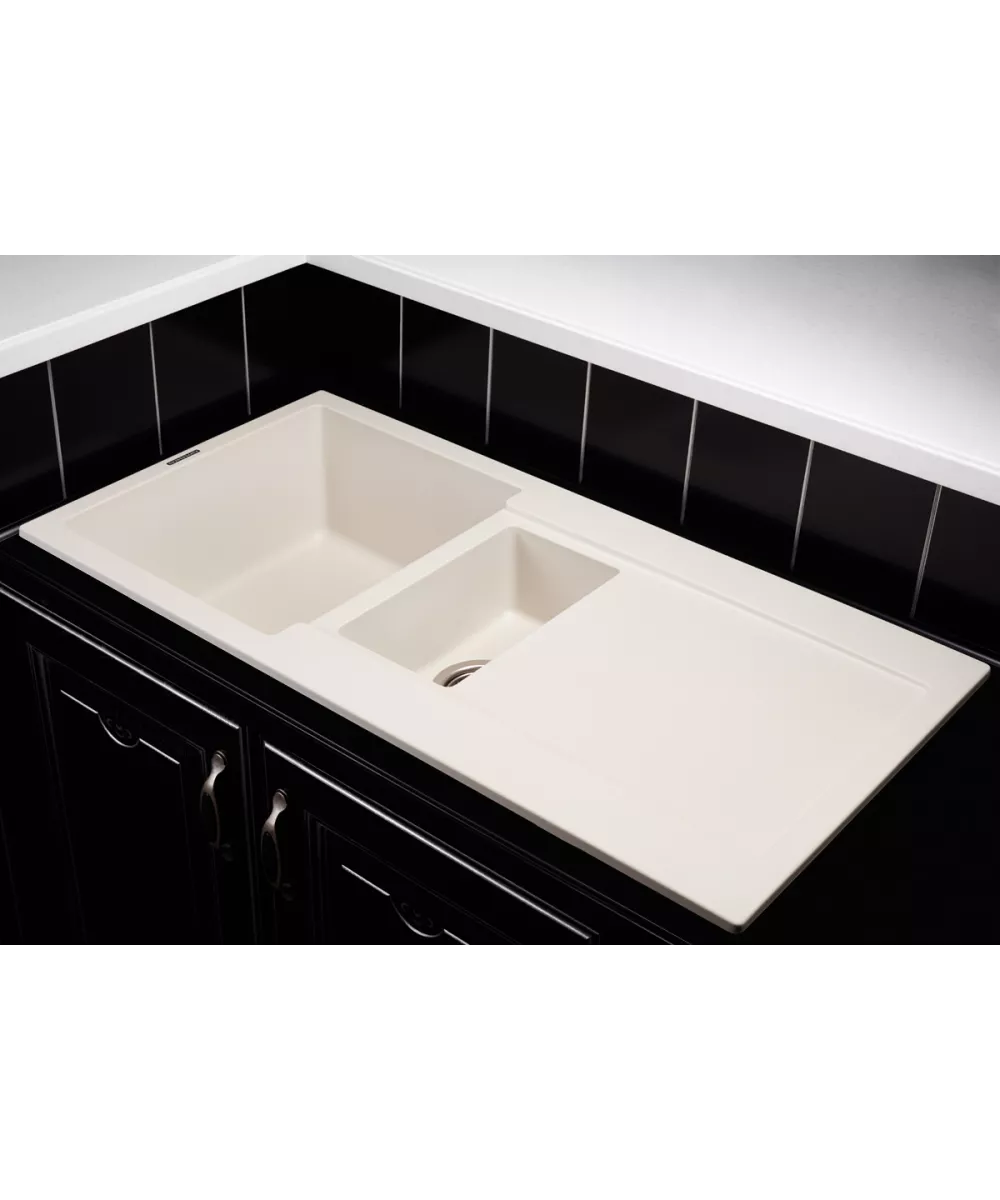 Кухонная мойка MODENA 1,5B2D WHITE ALABASTER - фото 2