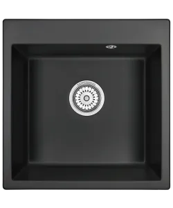 Кухонная мойка MODENA 50 NL 1B  DEEP BLACK - минифото 1