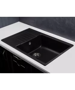 Кухонная мойка ROYS 1B1D BLACK METALLIC - минифото 2