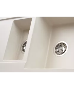Кухонная мойка MODENA 1,5B2D WHITE ALABASTER - минифото 3