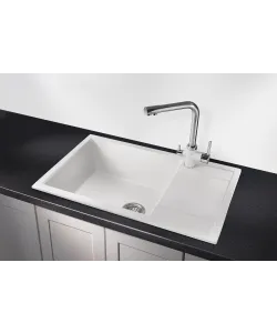 Кухонная мойка ROYS 60 NL 1B1D WHITE - минифото 2