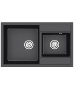 Кухонная мойка MODENA 80 NL 1,5B DEEP BLACK - минифото 1